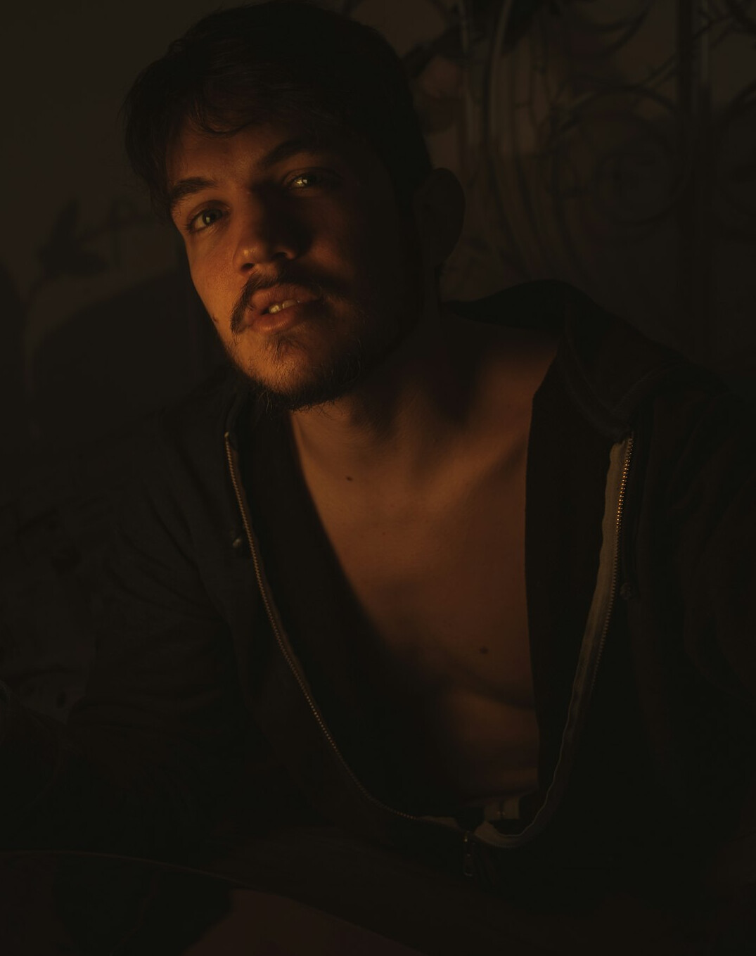 Studio portrait of a young European communication trainer man